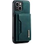 CaseMe - Telefoonhoesje geschikt voor iPhone 15 - Back Cover - Met Magnetische Pasjeshouder - Groen