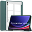 Case2go Case2go - Tablet hoes geschikt voor Samsung Galaxy Tab S9 Plus/S9 FE Plus (2023) - Acrylic Trifold case met Auto/Wake functie en Magneetsluiting - Groen