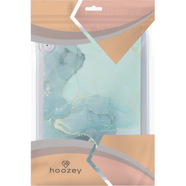 Hoozey - Tablet hoes geschikt voor Samsung Galaxy S6 Lite (2024) / Samsung Galaxy Tab S6 Lite (2022/2020) - 10.4 inch - Tablet hoes - Marmer print - Groen
