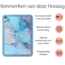 Hoozey - Tablet hoes geschikt voor Samsung Galaxy Tab S6 Lite (2022/2020) - 10.4 inch - Tablet hoes - Marmer print - Blauw