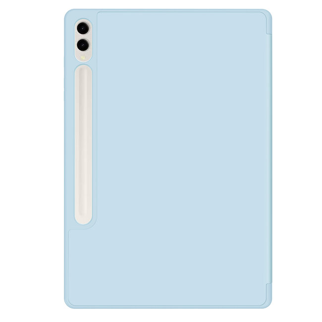 Case2go - Tablet hoes geschikt voor Samsung Galaxy Tab S9 Plus (2023) - Tri-fold Case - Met Pencilhouder - Licht Blauw