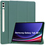 Case2go Case2go - Tablet hoes geschikt voor Samsung Galaxy Tab S9 Plus (2023) - Tri-fold Case - Met Pencilhouder - Donker Groen