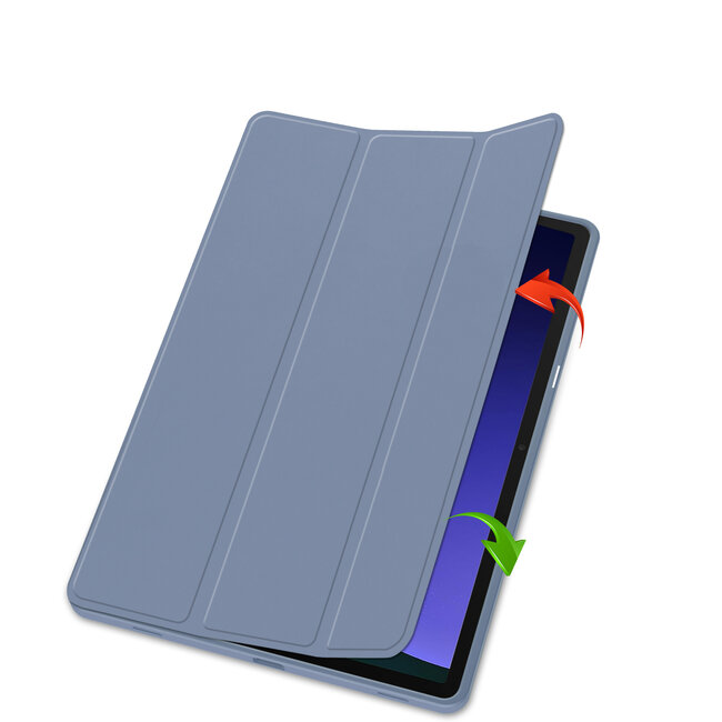 Case2go - Tablet hoes geschikt voor Samsung Galaxy Tab S9 Plus (2023) - Tri-fold Case - Met Pencilhouder - Roze