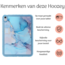 Hoozey - Tablet hoes geschikt voor Samsung Galaxy Tab A8 (2022/2021) - 10.5 inch - Tablet hoes - Marmer print - Blauw