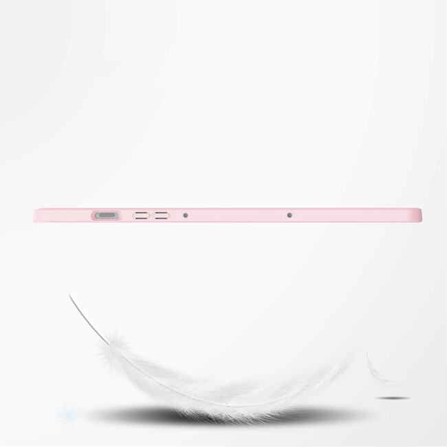 Case2go - Tablet hoes geschikt voor Samsung Galaxy Tab S9/S9 FE (2023) - Acrylic Trifold case met Auto/Wake functie en Magneetsluiting - Roze