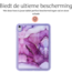 Hoozey - Tablet hoes geschikt voor Apple iPad 10 (2022) - 10.9 inch - Tablet hoes - Marmer print - Paars