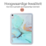 Hoozey - Tablet hoes geschikt voor Apple iPad 10 (2022) - 10.9 inch - Tablet hoes - Marmer print - Turquoise