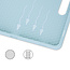 Case2go - Tablet hoes geschikt voor Samsung Galaxy Tab S9 (2023) - Auto Wake/Sleep functie - Tri-Fold Book Case met penhouder - Licht Blauw