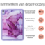 Hoozey - Tablet hoes geschikt voor Apple iPad Pro 11 (2022/2021/2020) - 11 inch - Tablet hoes - Marmer print - Paars