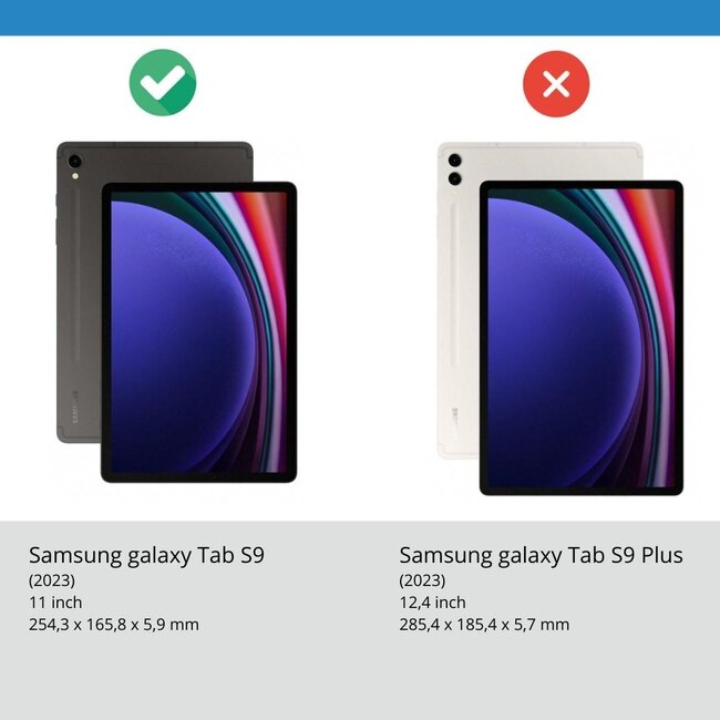 Case2go - Tablet hoes geschikt voor Samsung Galaxy Tab S9 (2023) - Auto Wake/Sleep functie - Tri-Fold Book Case met penhouder - Donker Groen