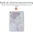 Hoozey - Tablet hoes geschikt voor Apple iPad Air 4/5 (2022/2020) - 10.9 inch - Tablet hoes - Marmer print - Wit