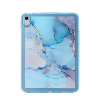 Hoozey Hoozey - Tablet hoes geschikt voor Apple iPad Air 4/5 (2022/2020) - 10.9 inch - Tablet hoes - Marmer print - Blauw