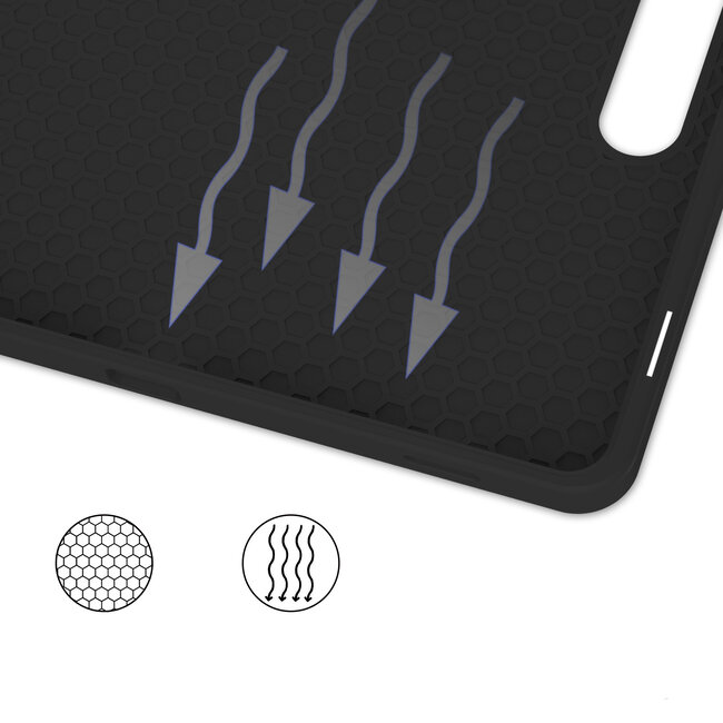 Case2go - Tablet hoes geschikt voor Samsung Galaxy Tab S9 (2023) - Auto Wake/Sleep functie - Tri-Fold Book Case met penhouder - Zwart