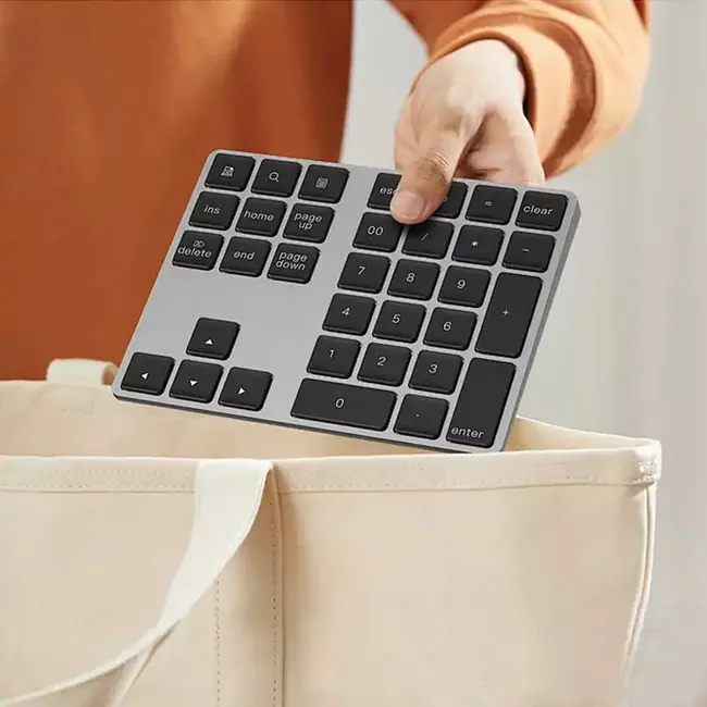 WiWu - Numeriek toetsenbord - Numpad - 34 toetsen - Draadloos - Type C aansluiting - Space Grey