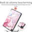 Hoozey - Tablet hoes geschikt voor Apple iPad Mini 6 (2021) - 8.3 inch - Sleep cover - Marmer print - Roze