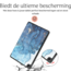 Hoozey - Tablet hoes geschikt voor Apple iPad Air 5/4 (2022/2020) - 10.9 inch - Sleep cover - Marmer print - Licht Blauw