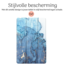 Hoozey - Tablet hoes geschikt voor Apple iPad Air 11 (2024) / Apple Apple iPad Air 11 (2024) / Apple iPad Air 10.9 (2022) - Sleep cover - Marmer print - Licht Blauw