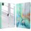Hoozey - Tablet hoes geschikt voor Apple Apple iPad Mini 6 (2021) / Mini 7 (2024) - 8.3 inch - Sleep cover met pencil houder - Marmer print - Licht Groen