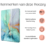Hoozey - Tablet hoes geschikt voor Apple Apple iPad Mini 6 (2021) / Mini 7 (2024) - 8.3 inch - Sleep cover met pencil houder - Marmer print - Licht Groen