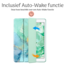 Hoozey - Tablet hoes geschikt voor Apple Apple iPad Mini 6 (2021) / Mini 7 (2024) - 8.3 inch - Sleep cover met pencil houder - Marmer print - Licht Groen