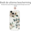 Hoozey - Hoesje geschikt voor Apple iPhone 14 Pro Max - Flower Print - Goud / Groen