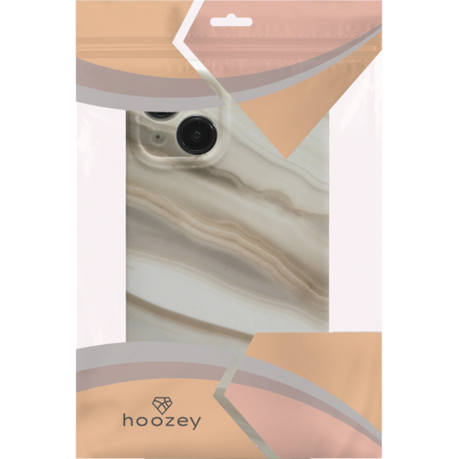 Hoozey - Hoesje geschikt voor Apple iPhone 13 Pro Max - Marble Print - Licht Bruin