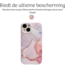 Hoozey - Hoesje geschikt voor Apple iPhone 14 Plus - Marble Print - Roze