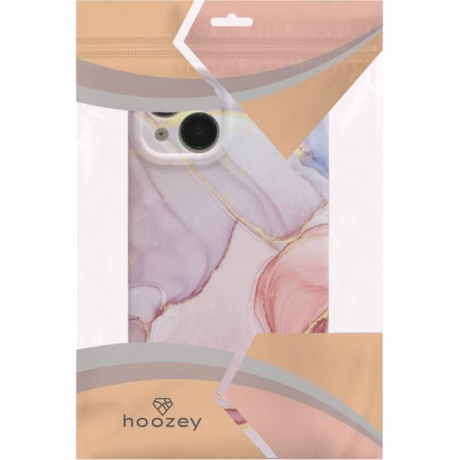Hoozey - Hoesje geschikt voor Apple iPhone 14 Pro Max - Marble Print - Roze