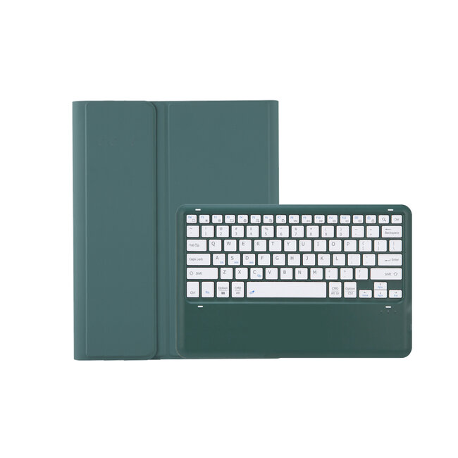 Case2go - Bluetooth Toetsenbord voor Samsung Galaxy Tab S10 Plus / Tab S9 Plus / Tab S9 FE Plus - 12.4 Inch - Met stylus pen houder - QWERTY Keyboard case - Groen