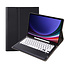 Case2go - Bluetooth Toetsenbord voor Samsung Galaxy Tab S10 Plus / Tab S9 Plus / Tab S9 FE Plus - 12.4 Inch - Met stylus pen houder - QWERTY Keyboard case - Zwart/wit