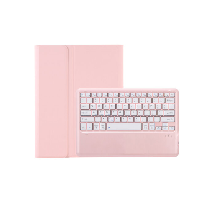Case2go - Bluetooth Toetsenbord voor Samsung Galaxy Tab S10 Plus / Tab S9 Plus / Tab S9 FE Plus - 12.4 Inch - Met stylus pen houder - QWERTY Keyboard case - Roze