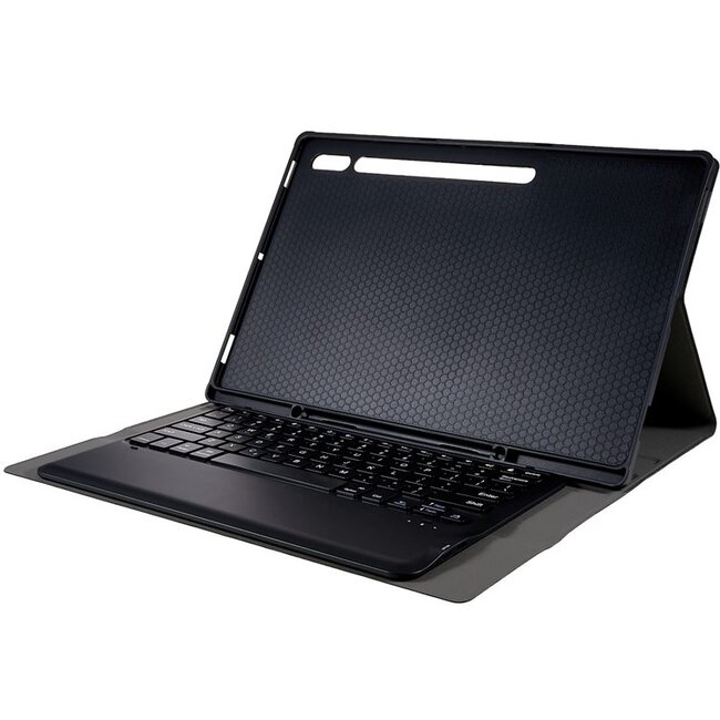 Case2go - Bluetooth Toetsenbord Hoes voor Samsung Galaxy Tab S10 Ultra / Tab S9 Ultra - 14.6 Inch - Met stylus pen houder - QWERTY Keyboard case - Zwart