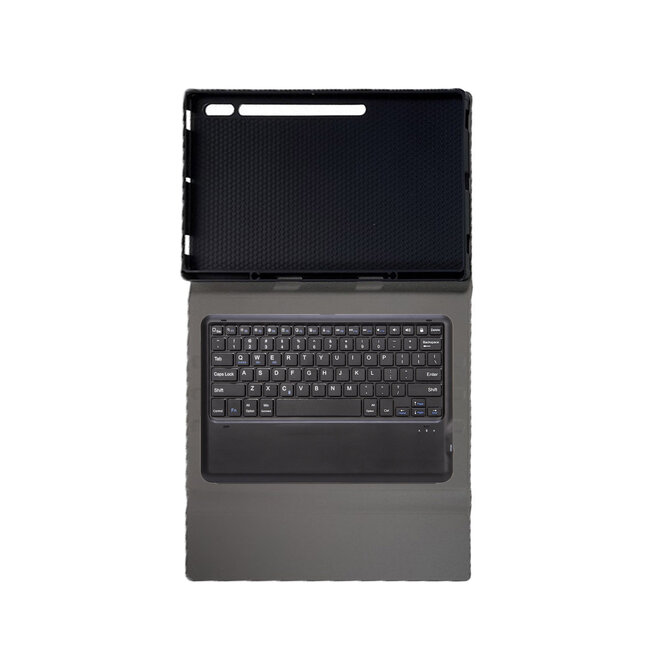 Case2go - Bluetooth Toetsenbord Hoes voor Samsung Galaxy Tab S10 Ultra / Tab S9 Ultra - 14.6 Inch - Met stylus pen houder - QWERTY Keyboard case - Zwart