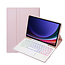 Case2go Case2go -  Bluetooth Toetsenbord geschikt voor Samsung Galaxy Tab S10 FE / Tab S9 FE/ Tab S9 - 11 Inch -  QWERTY Toetsenbord met verlichting - Stylus pen houder en Touchpad - Roze