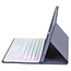 Case2go -  Bluetooth Toetsenbord geschikt voor Samsung Galaxy Tab S10 FE / Tab S9 FE/ Tab S9 - 11 Inch - QWERTY Toetsenbord met verlichting - Stylus pen houder en Touchpad - Paars