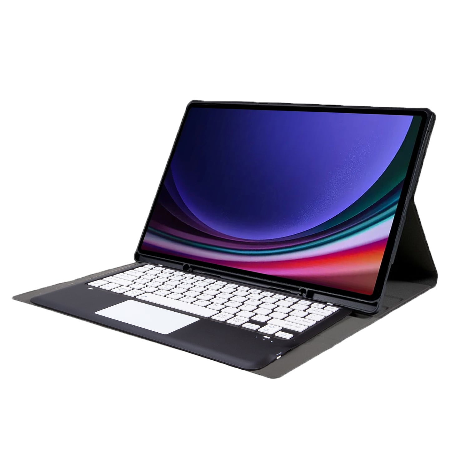 Case2go - Bluetooth Toetsenbord Hoes voor Samsung Tab S10 Ultra / S9 Ultra (14.6 inch) – Met Pencil Houder - Auto Wake/Sleep - Touchpad - Wit/Zwart afbeelding