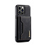 CaseMe - Telefoonhoesje geschikt voor iPhone 15 Pro Max - Back Cover - Met Magnetische Pasjeshouder - Zwart