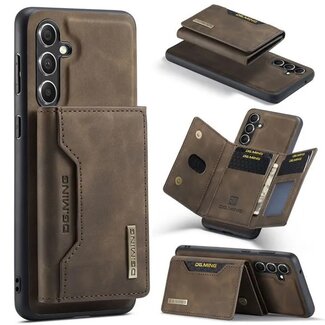 CaseMe CaseMe - Telefoonhoesje geschikt voor Samsung Galaxy S23 FE - Back Cover - Met Magnetische Pasjeshouder - Donker Bruin