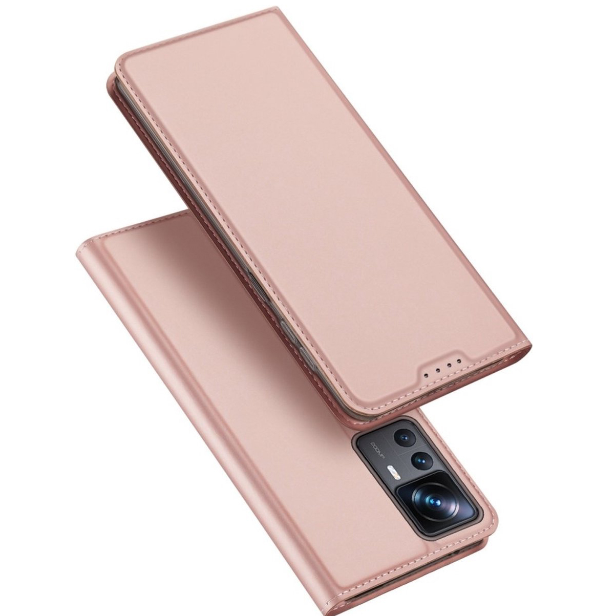 Dux Ducis - Telefoon Hoesje geschikt voor de Xiaomi 12T/12T Pro - Skin Pro Book Case - Rose Goud afbeelding
