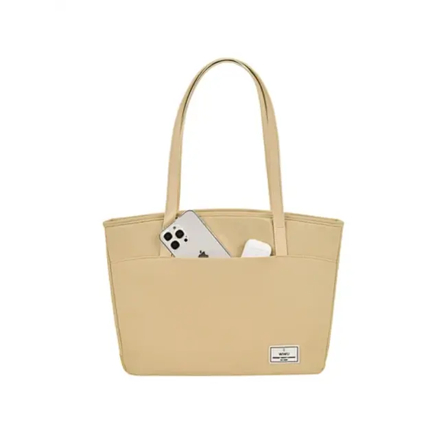 WIWU - Laptoptas- Handtas waterdicht - Laptophoes- Met laptop vak - Laptop Sleeve- Laptop Tas- extra vakken - 16 Inch - Beige