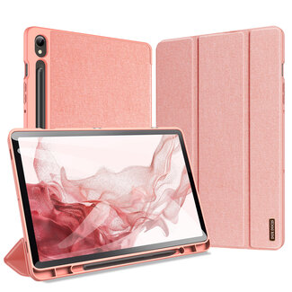 Dux Ducis Dux Ducis - Tablet hoes geschikt voor Samsung Galaxy Tab S9/S9 FE (2023) - Domo Book Case - Auto Wake/Sleep functie - Roze