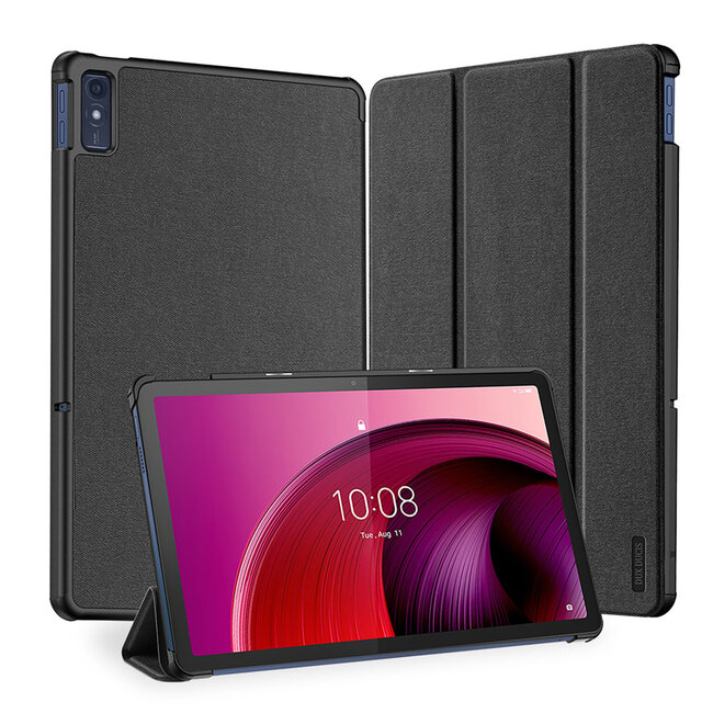 Dux Ducis - Tablet hoes geschikt voor Lenovo Tab M10 5G (2023) - Domo Tri-fold Case - Auto Wake/Sleep functie - 10.6 inch - Zwart