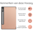 Hoozey - Tablet hoes geschikt voor Lenovo Tab P12 - 12.7 inch - Tablet hoes - Sleep Cover - Rose Goud