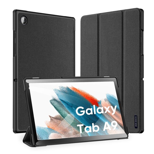 Dux Ducis - Tablet hoes geschikt voor Samsung Galaxy Tab A9 (2023) - Domo Tri-fold Case - Auto Wake/Sleep functie - 8.7 inch - Zwart