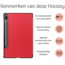 Hoozey - Book Case geschikt voor Samsung Galaxy Tab S9 (2023) - 11 inch - Tablet hoes - Rood