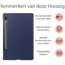 Hoozey - Book Case geschikt voor Samsung Galaxy Tab S9 (2023) - 11 inch - Tablet hoes - Donker Blauw