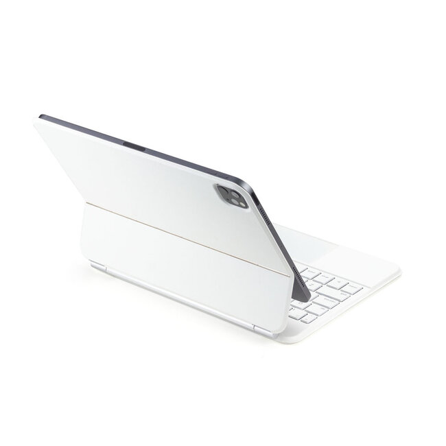 Case2go - Bluetooth toetsenbord geschikt voor Apple iPad Air 11 (2024) / Apple iPad Air 10.9 (2022) - Bluetooth Toetsenbord hoes - met Touchpad en Toetsenbordverlichting - Wit