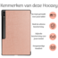 Hoozey - Book Case geschikt voor Samsung Galaxy Tab S9 Plus/S9 FE Plus (2023) - 12.4 inch - Tablet hoes - Rose Goud