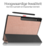 Hoozey - Book Case geschikt voor Samsung Galaxy Tab S9 Plus/S9 FE Plus (2023) - 12.4 inch - Tablet hoes - Rose Goud