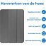 Case2go - Tablet hoes geschikt voor Apple iPad 11 (2025) A16 / Apple iPad 10.9 (2022) - Tri-fold hoes met Auto/Wake functie en Magnetische sluiting - Zwart